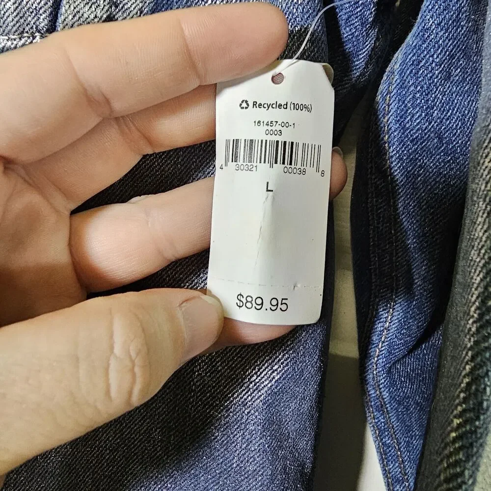 NWT Gap Women's Icon Jacket Medium Indigo Denim Silver Wash Size Large - Picture 2 of 11